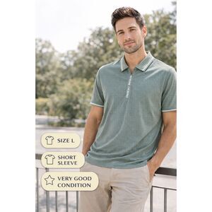 Armani Exchange AX Men’s Polo Shirt Green Short Sleeve Size L